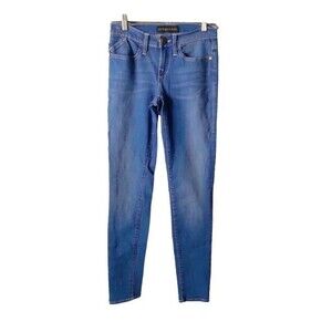 Rock & Republic Berlin Skinny Jeans Womens 2M Blue Denim Low-Rise Logo Pockets